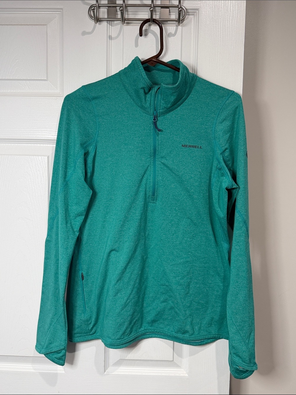 Merrell Teal Lightweight Half-Zip Pullover